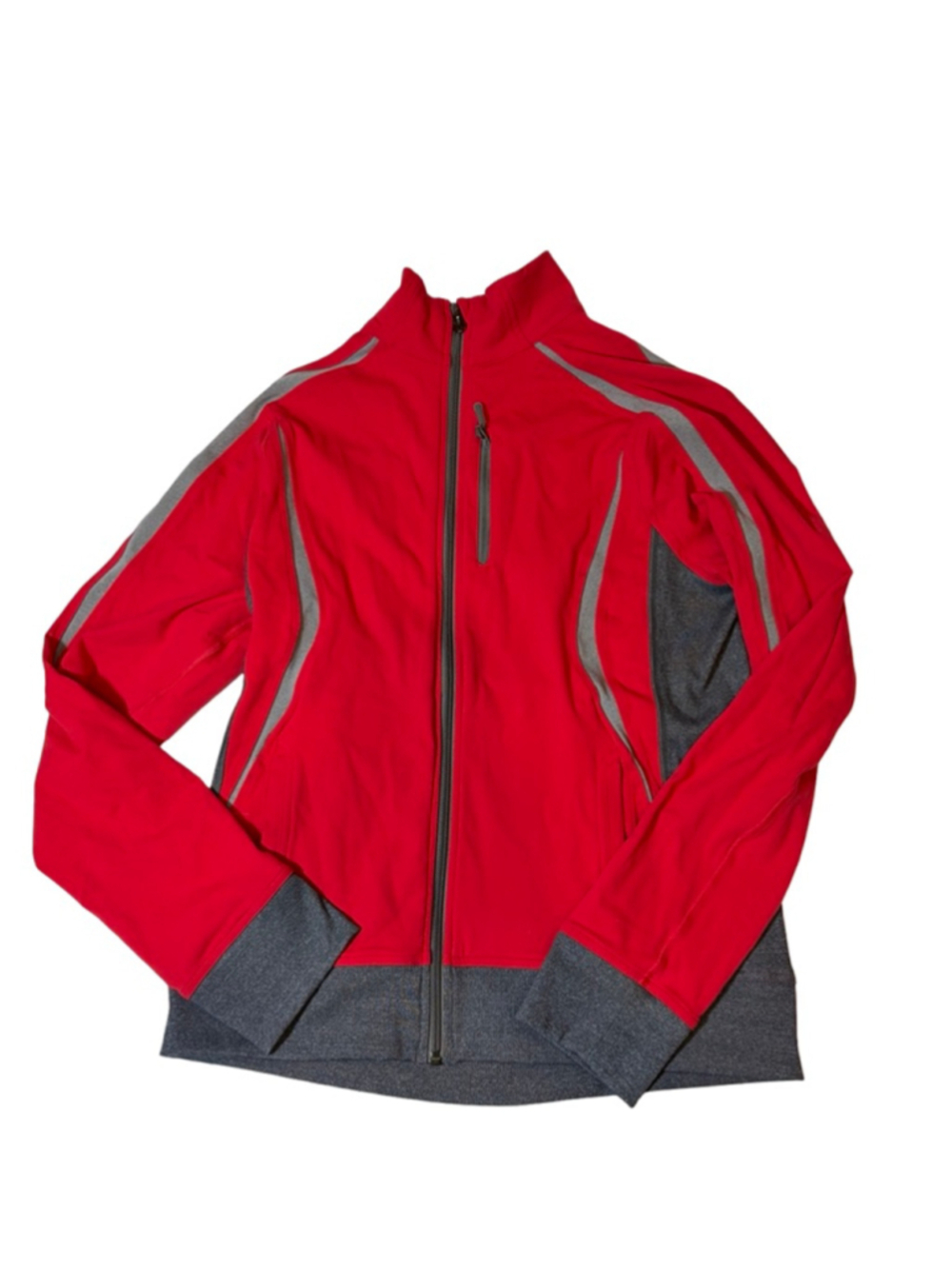 Lululemon Red Zip Jacket Reflective Running Athletic Zip Pockets Fitted M